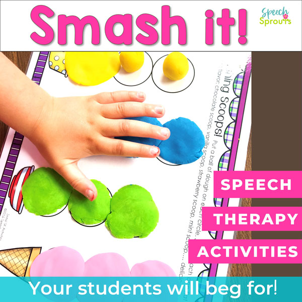 Apple Say and Smash | Articulation Play-Doh Mat for Early Developing Sounds