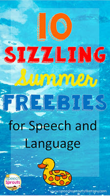 10 Sizzling Summer Freebies for Speech and Language www.speechsproutstherapy.com