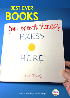 Best-Ever Books for Speech Therapy- Press Here www.speechsproutstherapy.com