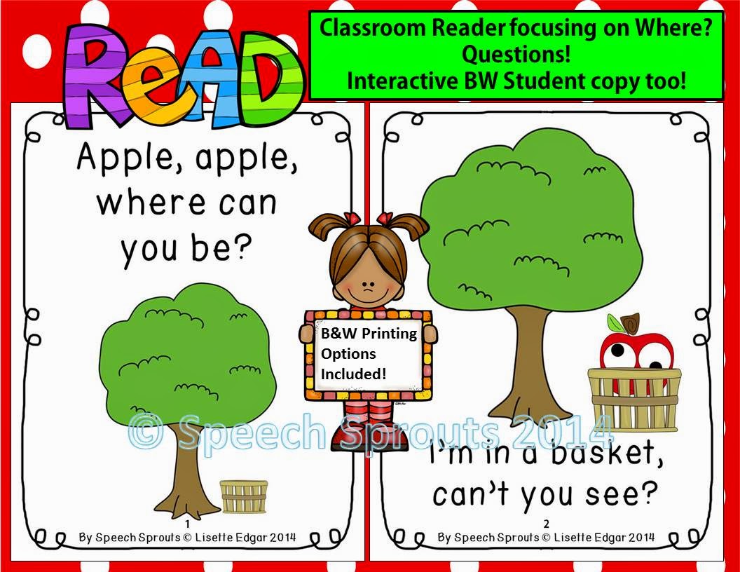 Apple- themed Speech and Language Therapy Activities