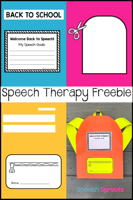 A fun and engaging FREE back to school backpack craft for speech therapy #speechtherapy #backtoschoolcraft