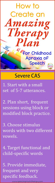 Create an Amazing Therapy Plan for Severe CAS www.speechsproutstherapy.com