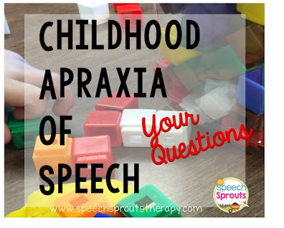 Childhood Apraxia of Speech: Your Questions about this tricky disorder www.speechsproutstherapy.com 