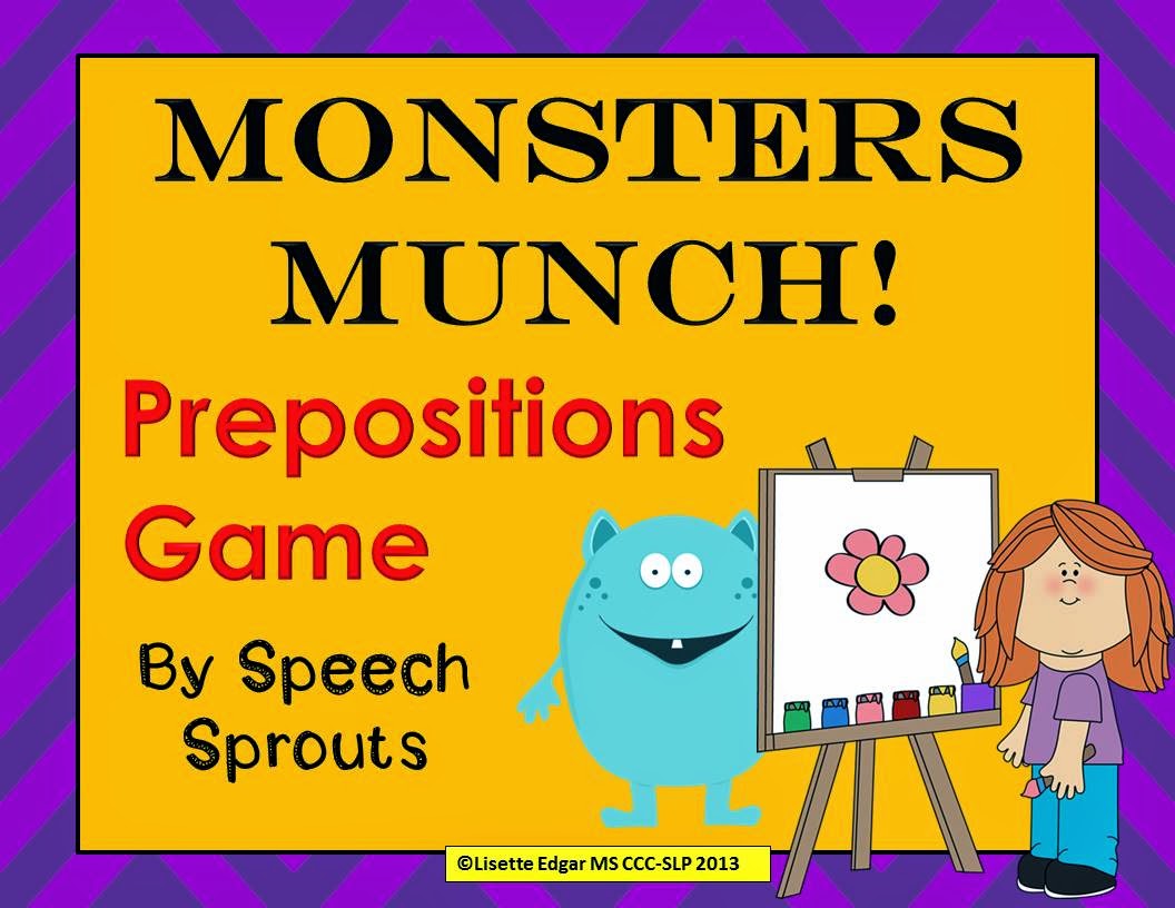https://www.teacherspayteachers.com/Product/Monsters-Munch-Speech-Therapy-Prepositions-Game-903278