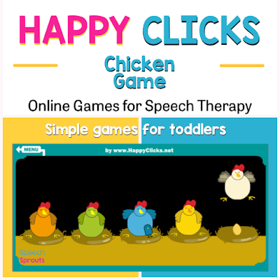 Teletherapy speech therapy activities like these 27 open-ended online games make planning easy! Find easy games for toddlers like the Chicken Game and great games for bigger kids like Frost Bite and Basketball. #speechsprouts #speechtherapygames  #speechtherapy #teletherapy