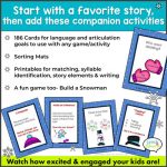 Snowmen At Night Speech Therapy Book Companion - Speech Sprouts
