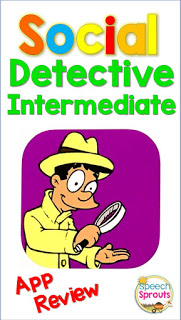 Social Detective Intermediate App Review by Speech Sprouts www.speechsproutstherapy.com