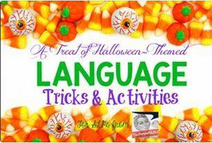 Speech Sprouts: Easy Story-Telling Halloween Craft For Halloween! Then check out more frightful ideas at this fun Linky party: Halloween-Themed Language Tricks & Activities for SLPs
