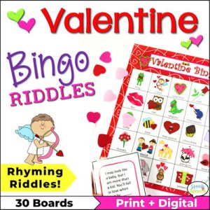 Valentine's Day Bingo Riddles Game